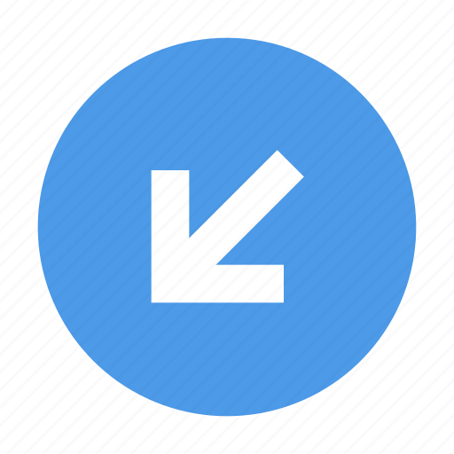 Arrow, left down, round icon - Download on Iconfinder