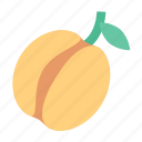 peach, leaf
