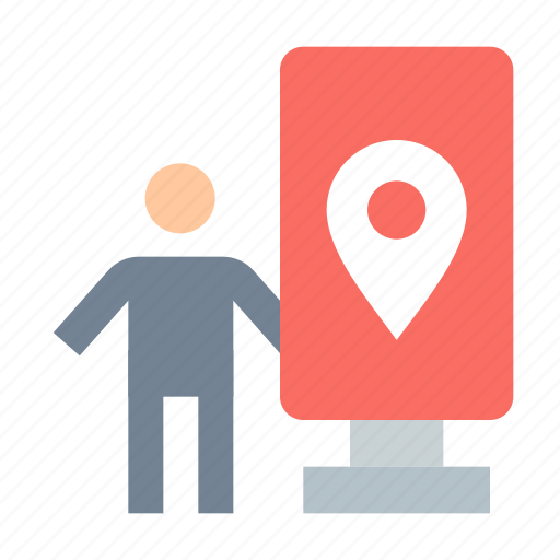 Map, navigation, person, stand icon - Download on Iconfinder