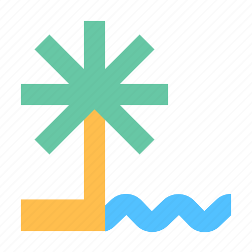 Beach, palm, water icon - Download on Iconfinder
