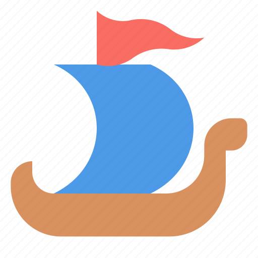 Shallop, ship, viking icon - Download on Iconfinder