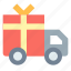 delivery, present, shipping, truck 