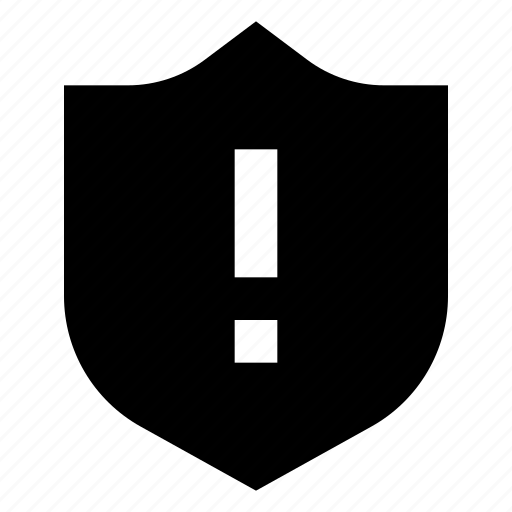 Protection, security, shield, warning icon - Download on Iconfinder