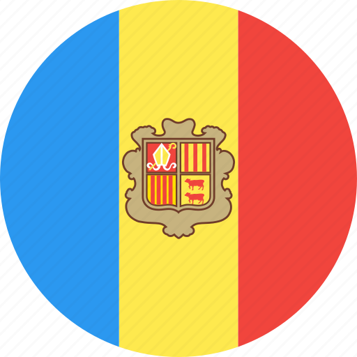 Andorra, circle, country, flag, nation icon - Download on Iconfinder