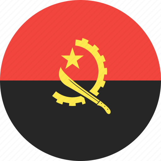Angola, circle, country, flag, nation icon - Download on Iconfinder