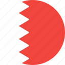 bahrain, circle, country, flag, nation