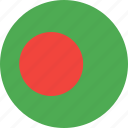 bangladesh, circle, country, flag, nation