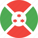 burundi, circle, country, flag, nation