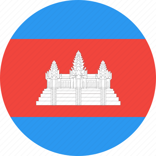 Cambodia, circle, country, flag, nation icon - Download on Iconfinder