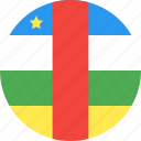 african, central, circle, country, flag, nation
