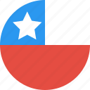 chile, circle, country, flag, nation