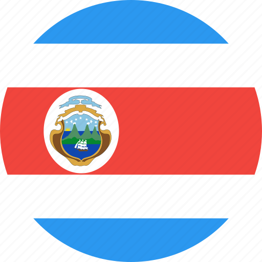 Circle, costa, country, flag, nation, rica icon - Download on Iconfinder