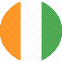 circle, cote, country, divoire, flag, nation