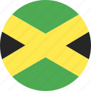 circle, country, flag, jamaica, nation