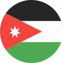 circle, country, flag, jordan, nation