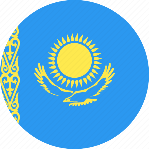 Circle, country, flag, kazakhstan, nation icon - Download on Iconfinder