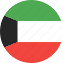 circle, country, flag, kuwait, nation