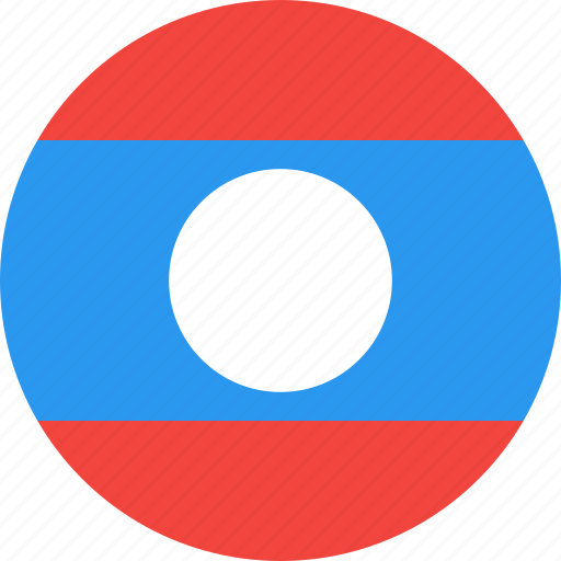 Circle, country, flag, laos, nation icon - Download on Iconfinder