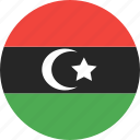 circle, country, flag, libya, nation