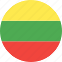 circle, country, flag, lithuania, nation