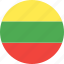 circle, country, flag, lithuania, nation 
