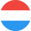 circle, country, flag, luxembourg, nation 