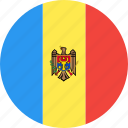 circle, country, flag, moldova, nation