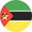 circle, country, flag, mozambique, nation 