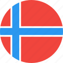 circle, country, flag, nation, norway