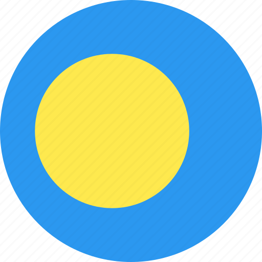 Circle, country, flag, nation, palau icon - Download on Iconfinder