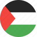 circle, country, flag, nation, palestine