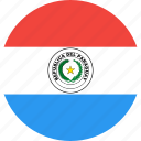 circle, country, flag, nation, paraguay