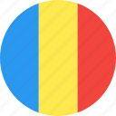 circle, country, flag, nation, romania
