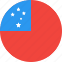 circle, country, flag, nation, samoa
