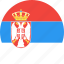 circle, country, flag, nation, serbia 