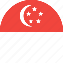 circle, country, flag, nation, singapore
