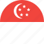 circle, country, flag, nation, singapore 