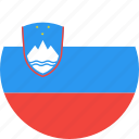 circle, country, flag, nation, slovenia