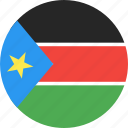 circle, country, flag, nation, south, sudan