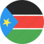 circle, country, flag, nation, south, sudan 