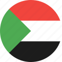 circle, country, flag, nation, sudan