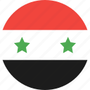 circle, country, flag, nation, syria