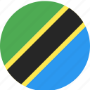 circle, country, flag, nation, tanzania