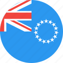 circle, cook, country, flag, islands, nation, the