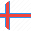 circle, country, faroe, flag, islands, nation, the