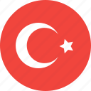 circle, country, flag, nation, turkey
