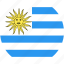 circle, country, flag, nation, uruguay 