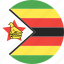 circle, country, flag, nation, zimbabwe 