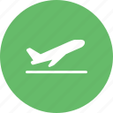 airplane, airport, flight, off, plane, runway, transport