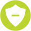 antivirus, minus, protect, security, shape, shield 